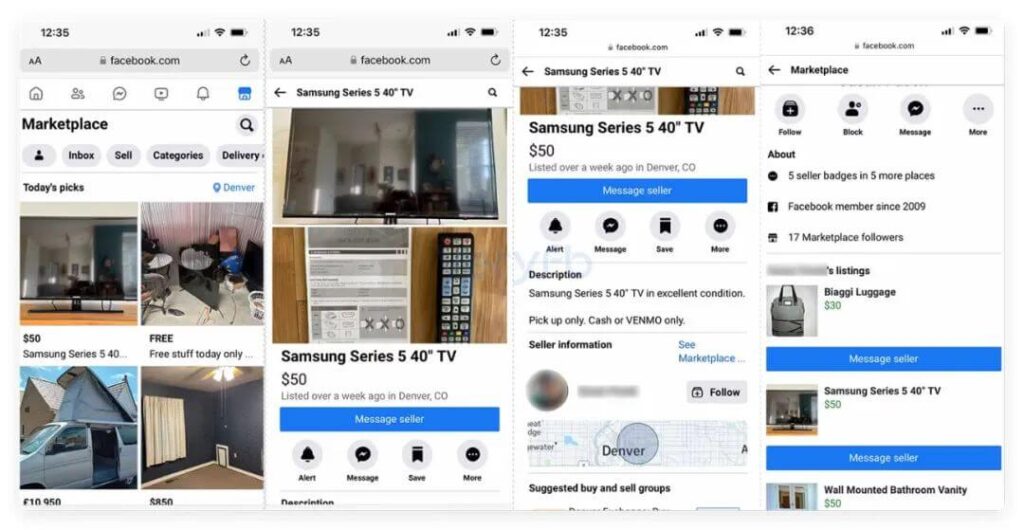 An American's experience using Facebook Marketplace