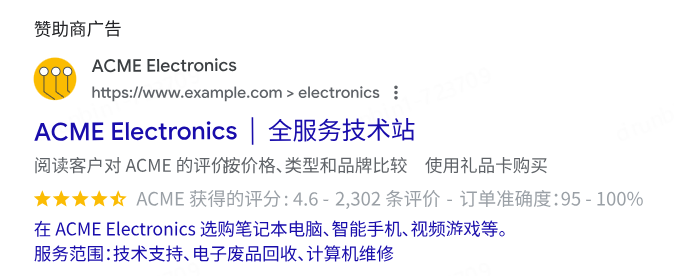 【Google Ads】Structured Snippets