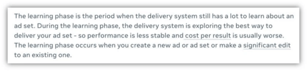 Facebook ads stuck in the learning period?