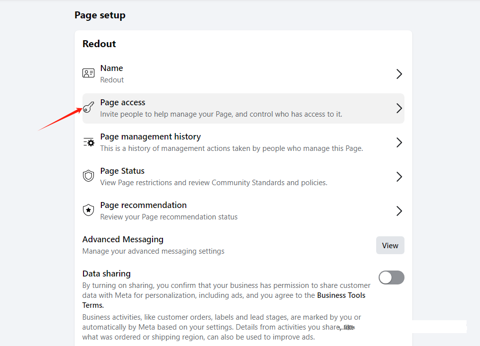 How to share a Facebook account's public page with other Facebook accounts