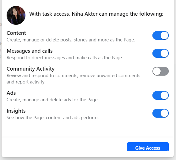 How to share a Facebook account's public page with other Facebook accounts