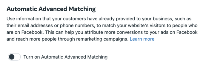 Facebook Ads Conversion Settings