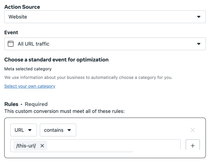 Facebook Ads Conversion Settings